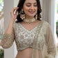 Butterfly Net Sequins and Codding Embroidery Work Lehenga