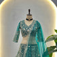 Butterfly Net Sequins and Codding Embroidery Work Lehenga