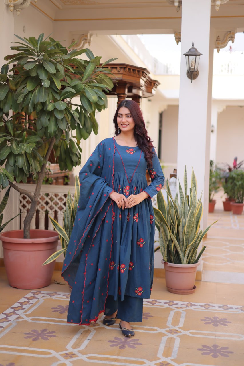PREMIUM READYMADE KURTI WITH PANT & DUPATTA SET
