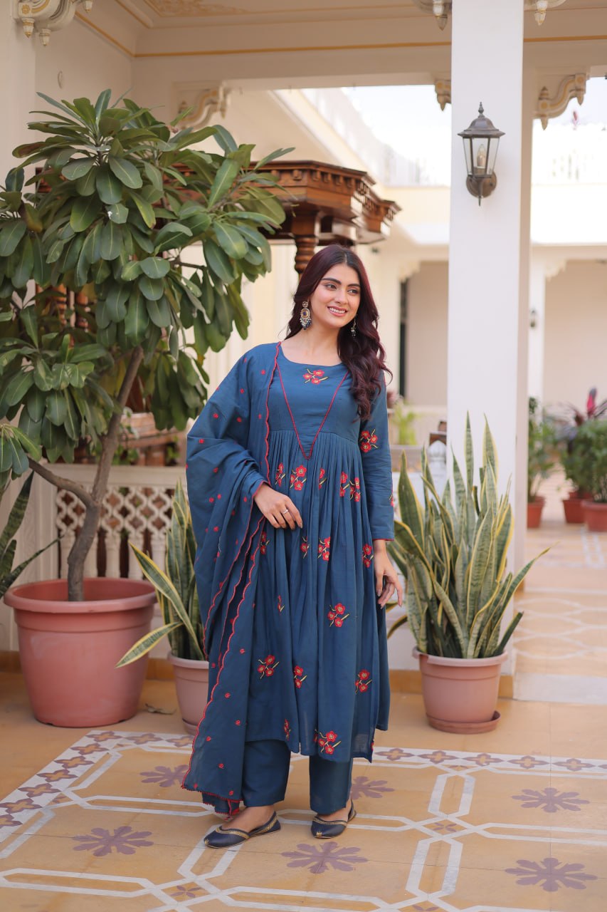 PREMIUM READYMADE KURTI WITH PANT & DUPATTA SET