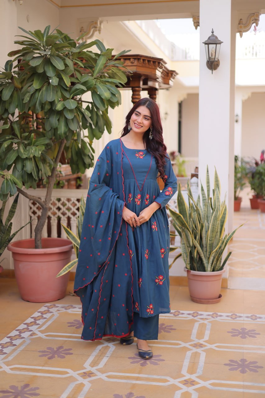 PREMIUM READYMADE KURTI WITH PANT & DUPATTA SET