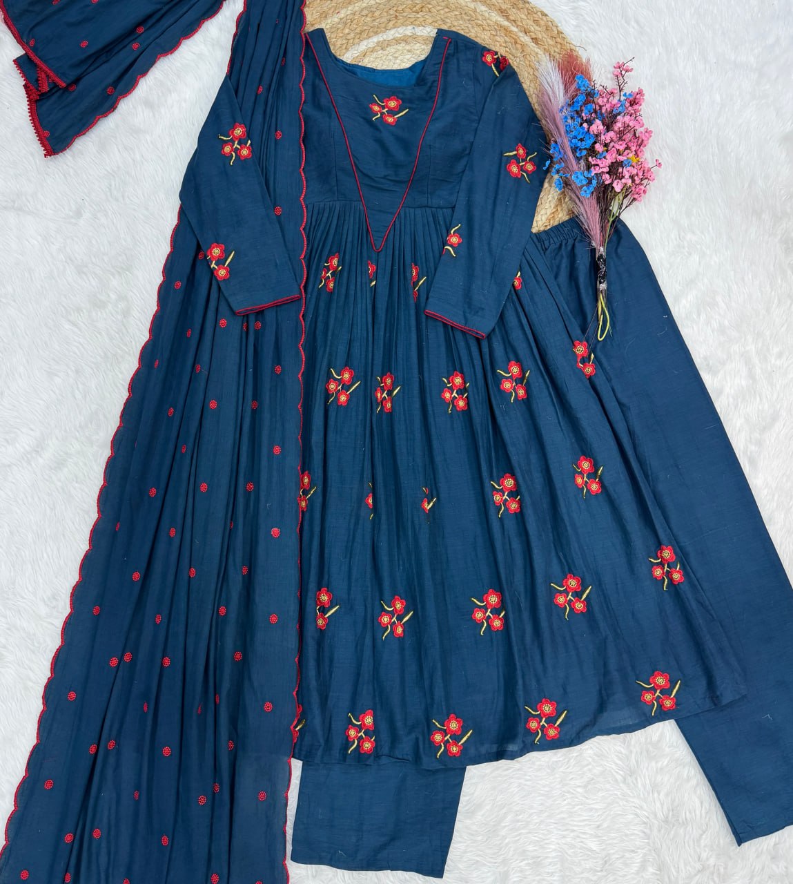PREMIUM READYMADE KURTI WITH PANT & DUPATTA SET