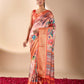 Soft Lichi Silk Saree adorned with elegant floral saree
