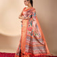 Soft Lichi Silk Saree adorned with elegant floral saree