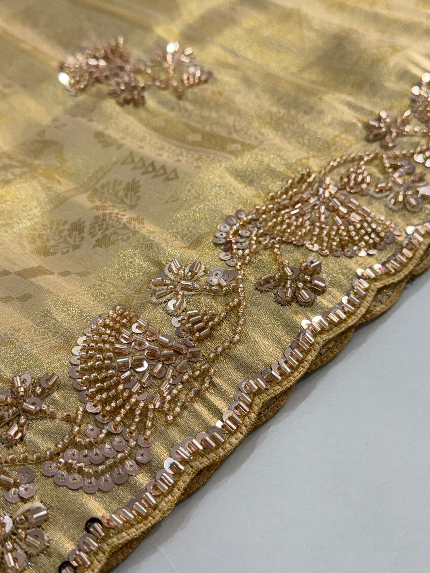 Wedding Wear Pure Kanjivarm Silk Beads Work Saree