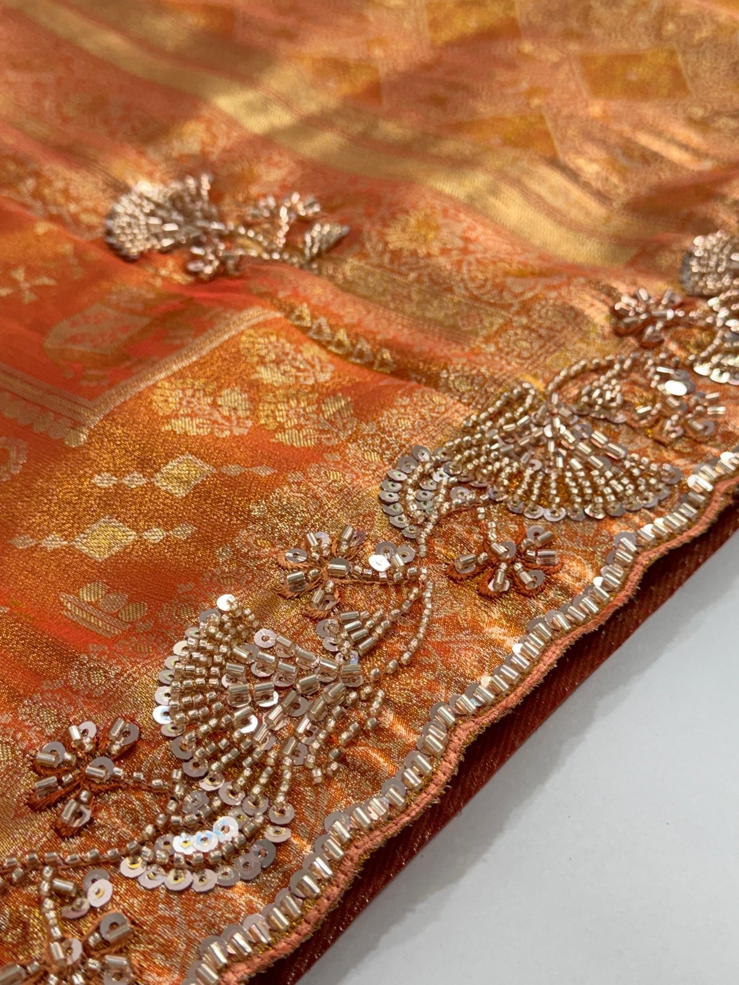 Wedding Wear Pure Kanjivarm Silk Beads Work Saree