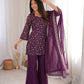 CRUNCHY SILK FABRIC WITH EMBROIDERY SEQUENCE AND JARI WORK SUIT