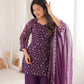 CRUNCHY SILK FABRIC WITH EMBROIDERY SEQUENCE AND JARI WORK SUIT