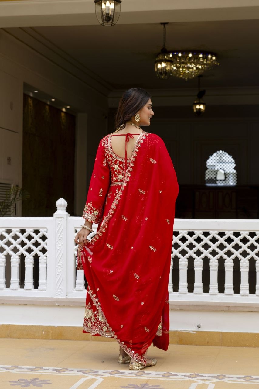 READYMADE GOWN WITH PANT & DUPATTA SET