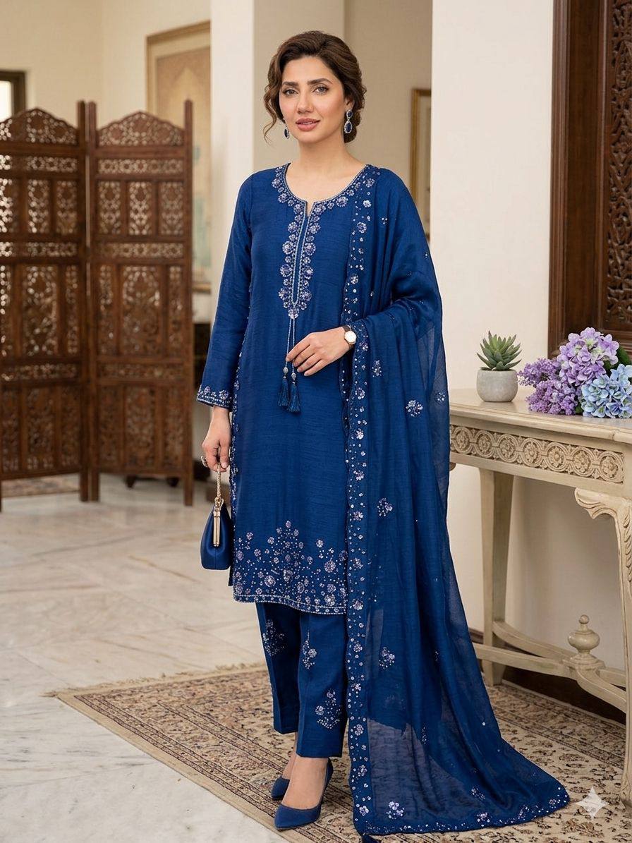 CHINON SEQUENCE EMBROIDERY WORK SUIT