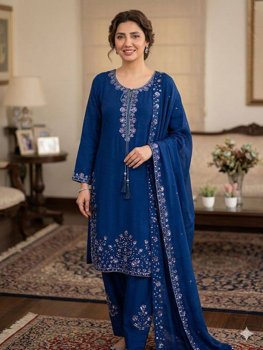 CHINON SEQUENCE EMBROIDERY WORK SUIT