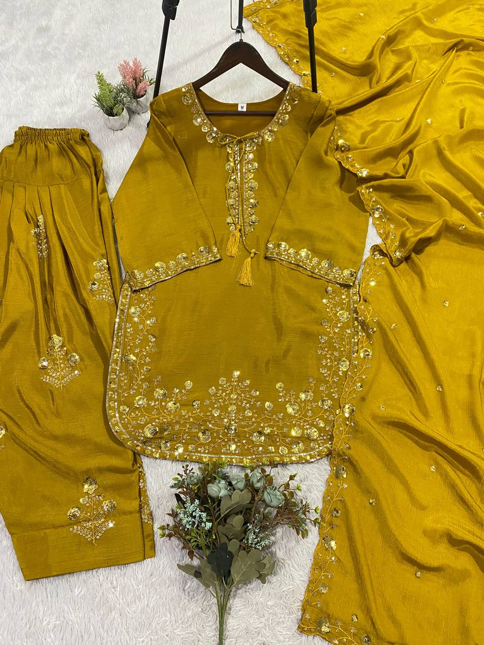 CHINON SEQUENCE EMBROIDERY WORK SUIT