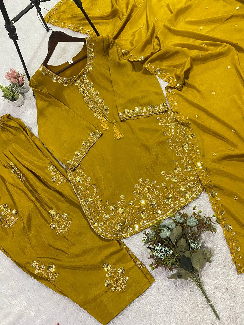 CHINON SEQUENCE EMBROIDERY WORK SUIT