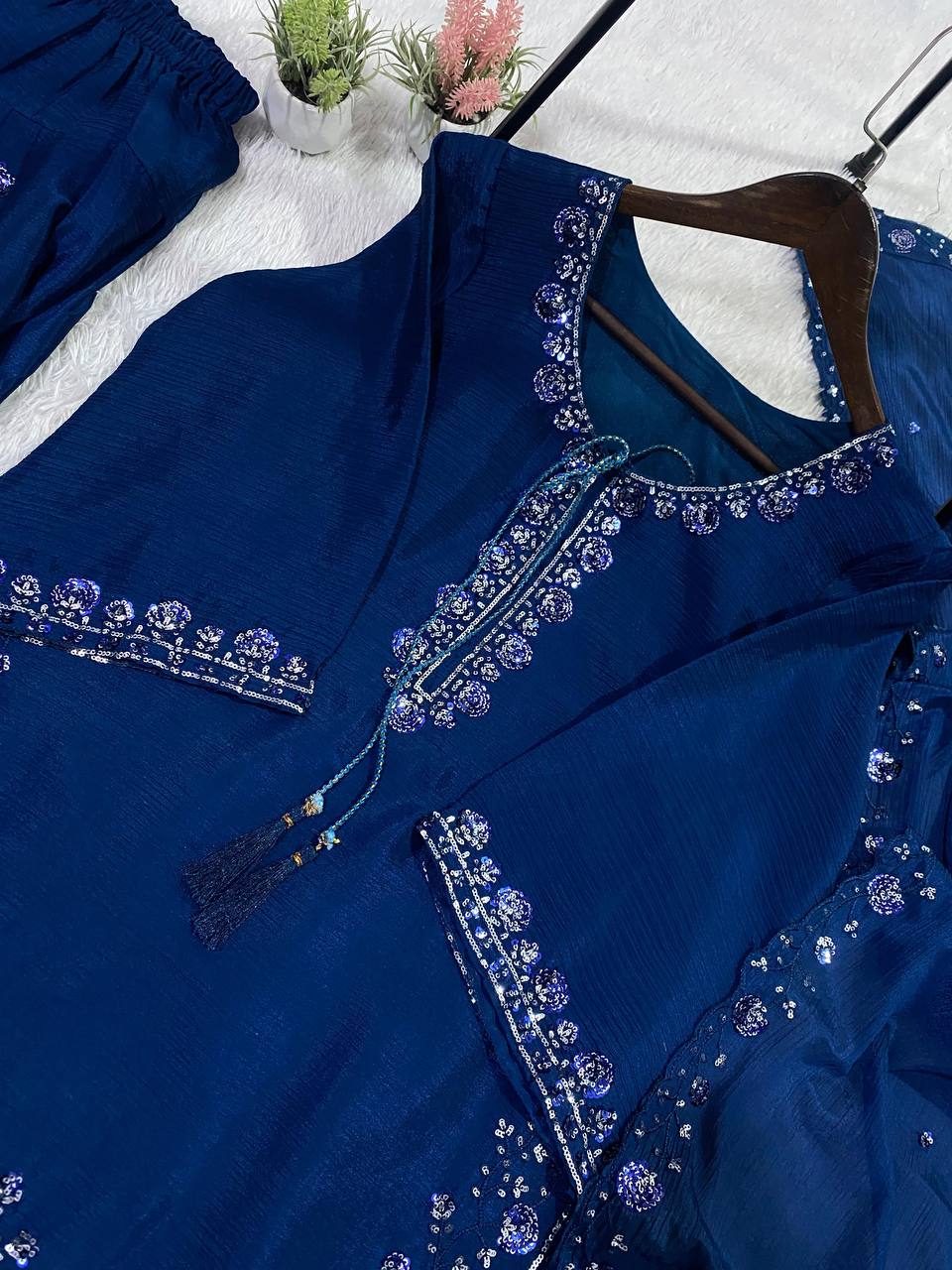 CHINON SEQUENCE EMBROIDERY WORK SUIT