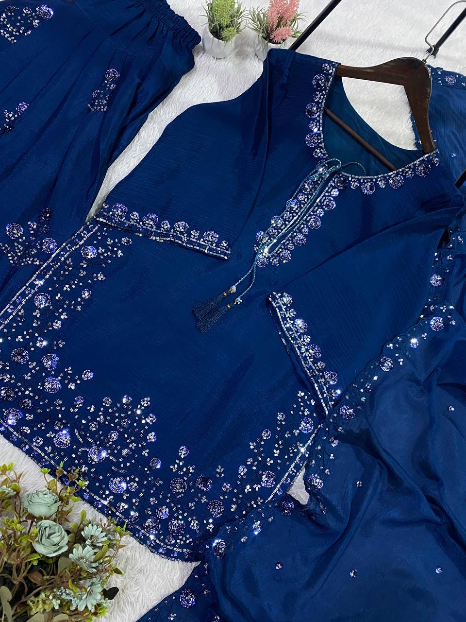 CHINON SEQUENCE EMBROIDERY WORK SUIT