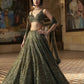Chinon silk lehenga with Dori sequins & thread work choli