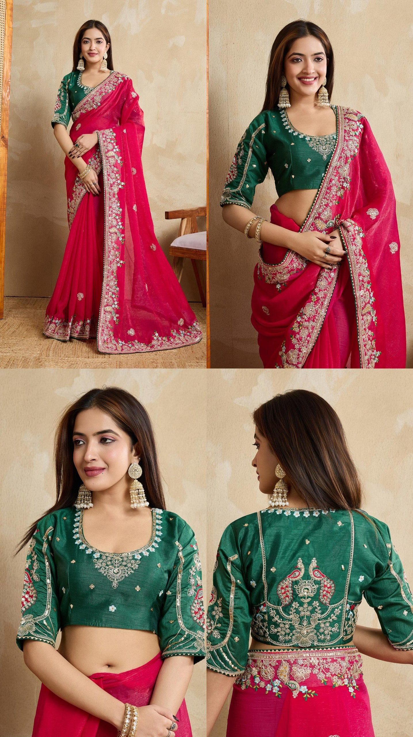 Party Wear Soft Fendy Chiffon silk Saree