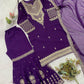 GEORGETTE CORDING WITH SEQUENCE EMBROIDERY WORK SUIT