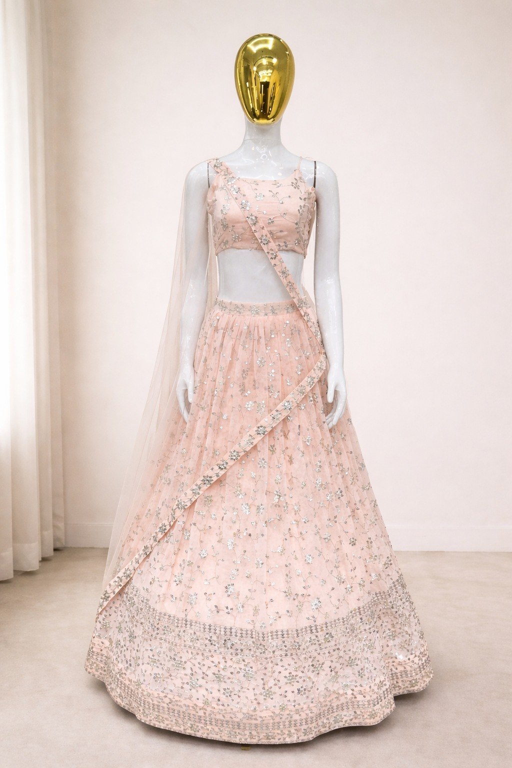 Premium Georgette Heavy Zari & Sequence Embroidery Lehenga Choli