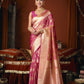 Self Jacquard Soft Silk Saree With Rich Zari Weaving & Tassels