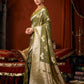 Self Jacquard Soft Silk Saree With Rich Zari Weaving & Tassels