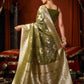 Self Jacquard Soft Silk Saree With Rich Zari Weaving & Tassels