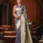 Self Jacquard Soft Silk Saree With Rich Zari Weaving & Tassels