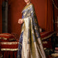 Self Jacquard Soft Silk Saree With Rich Zari Weaving & Tassels