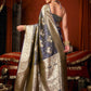 Self Jacquard Soft Silk Saree With Rich Zari Weaving & Tassels