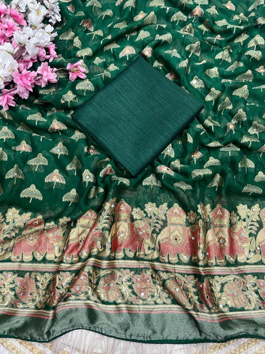 mono banglori with beautiful piping saree