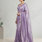 Space Silk Saree with Elegant Zarkan Diamond Work