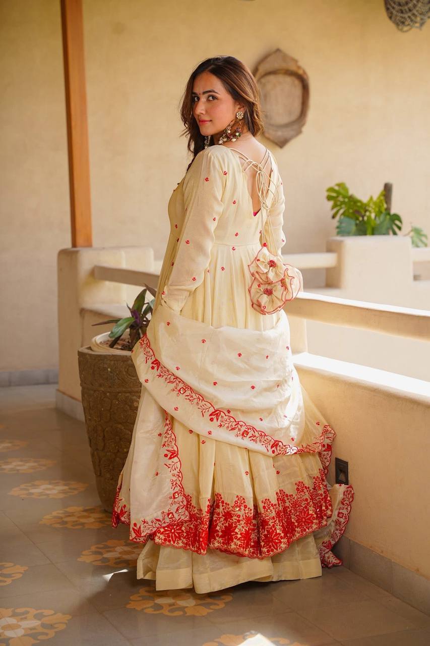 PREMIUM READYMADE LUXURY ANARKALI SUIT SET [3 PIS]
