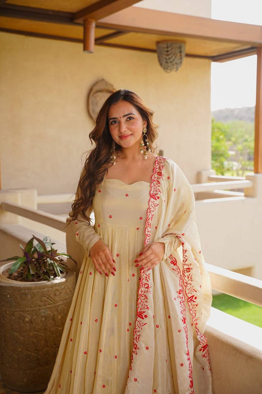 PREMIUM READYMADE LUXURY ANARKALI SUIT SET [3 PIS]