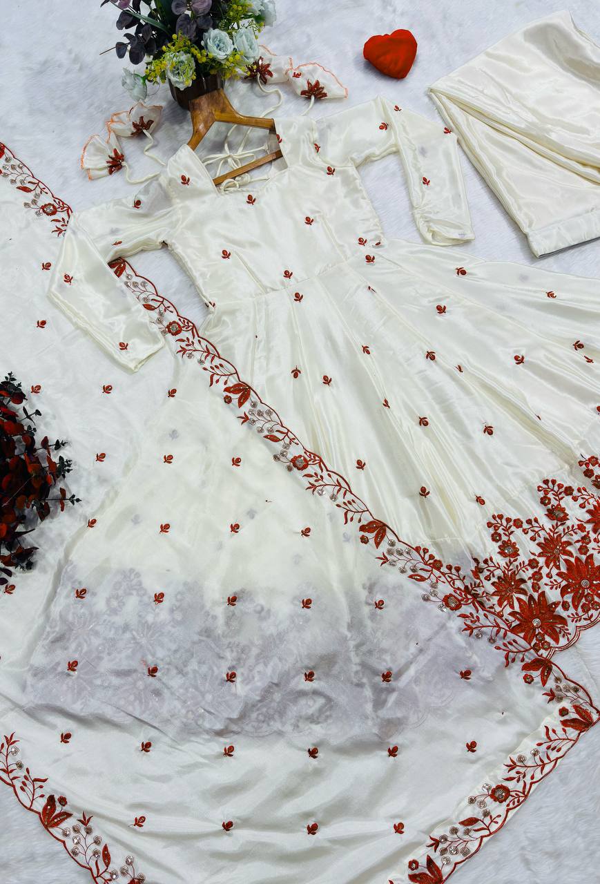 PREMIUM READYMADE LUXURY ANARKALI SUIT SET [3 PIS]
