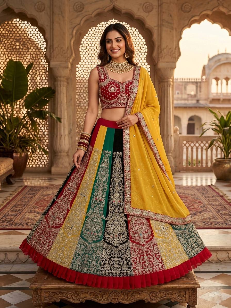 Premium Quality Faux Georgette Lehenga Choli