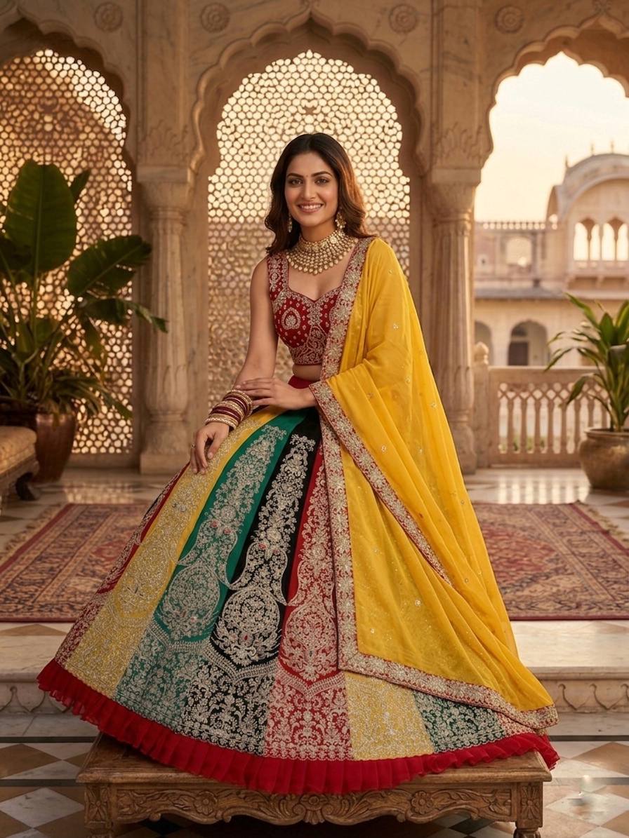 Premium Quality Faux Georgette Lehenga Choli