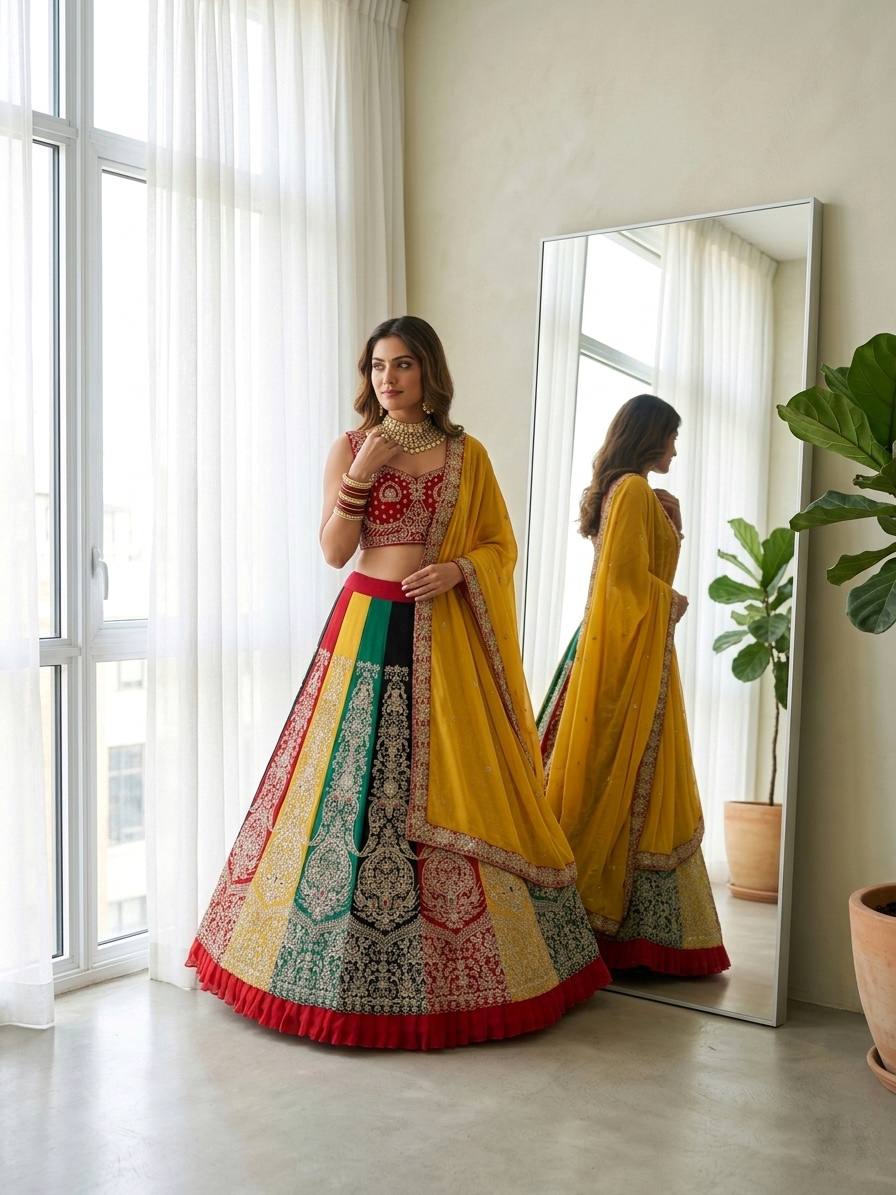 Premium Quality Faux Georgette Lehenga Choli