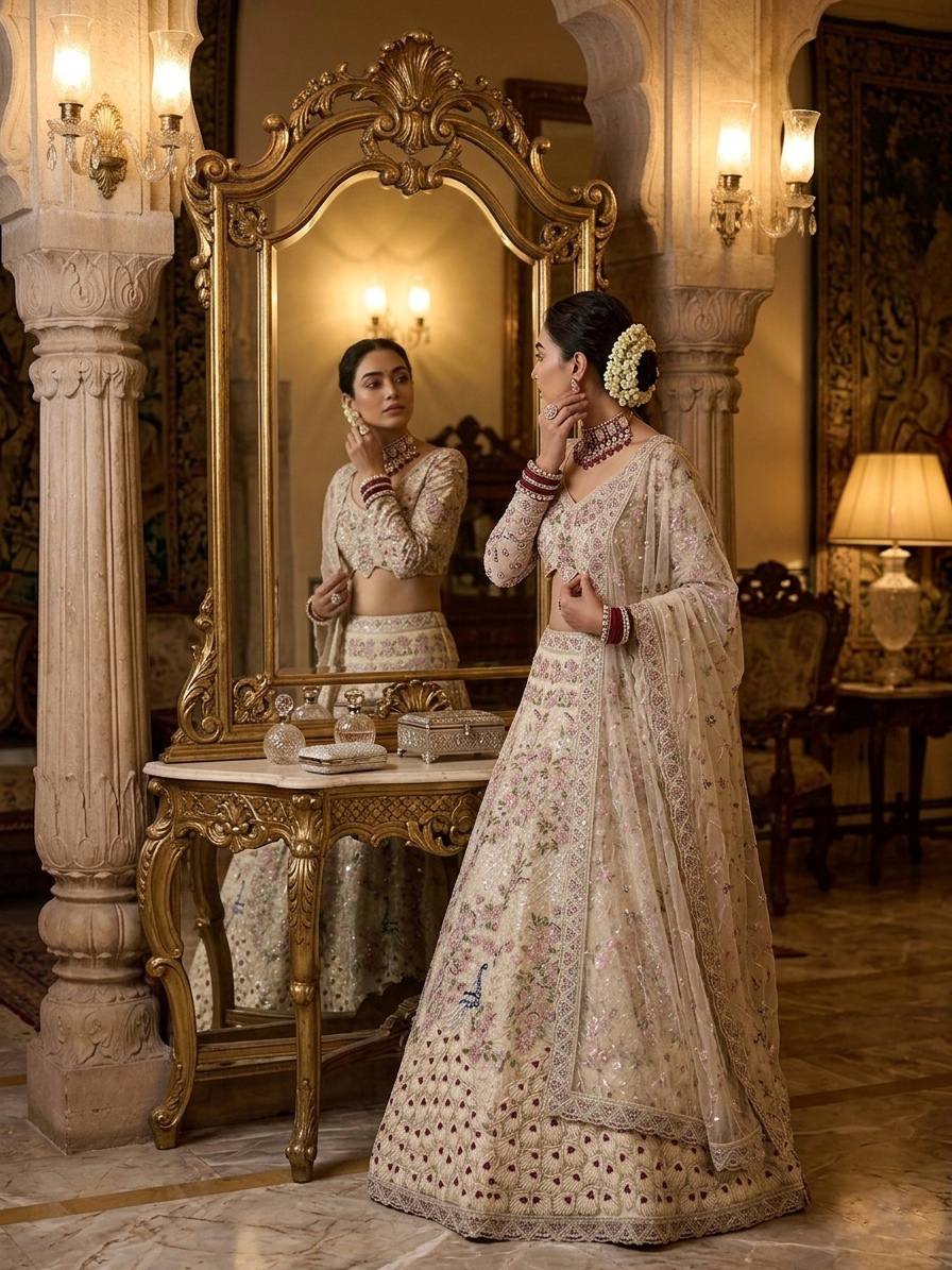Launching 4 meter flared Premium Quality Soft Net Lehenga