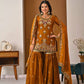 Launching New Designer Party Wear Look Top Sharara Plazzo and Dupatta