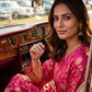 Banarasi silk jacquard jumpsuit with pocket & back zip