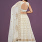 Georgette Zari Sequence Embroidery Fabric