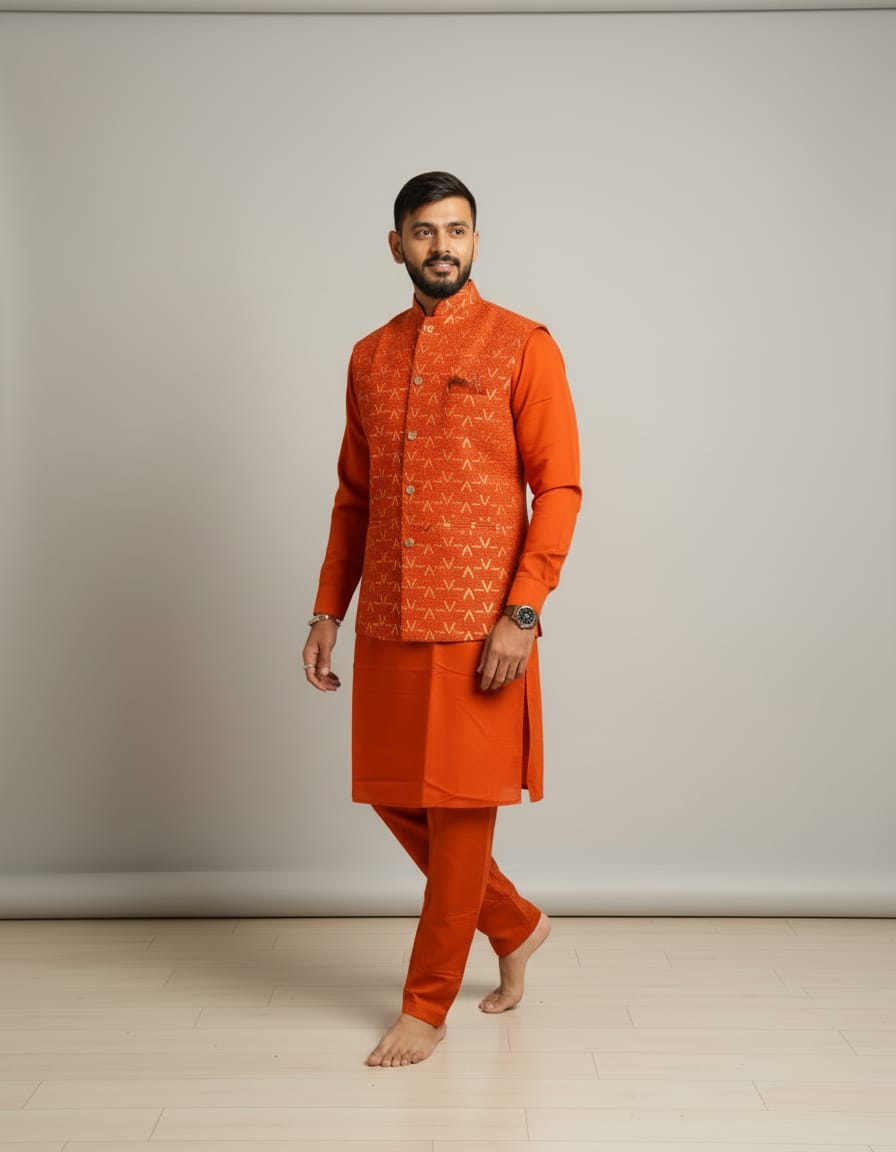 Premium Quality Men’s Koti Kurta Set