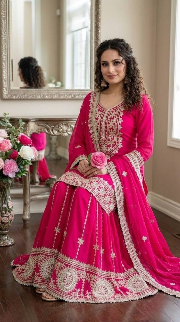 Presenting New Designer Party Wear Look Top Plazzo and Dupatta