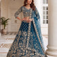 Butterfly Net Sequins and Codding Embroidery Work Fabric