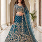 Butterfly Net Sequins and Codding Embroidery Work Fabric