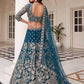 Butterfly Net Sequins and Codding Embroidery Work Fabric