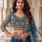 Butterfly Net Sequins and Codding Embroidery Work Fabric