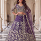 Butterfly Net Sequins and Codding Embroidery Work Fabric