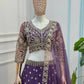 Butterfly Net Sequins and Codding Embroidery Work Fabric