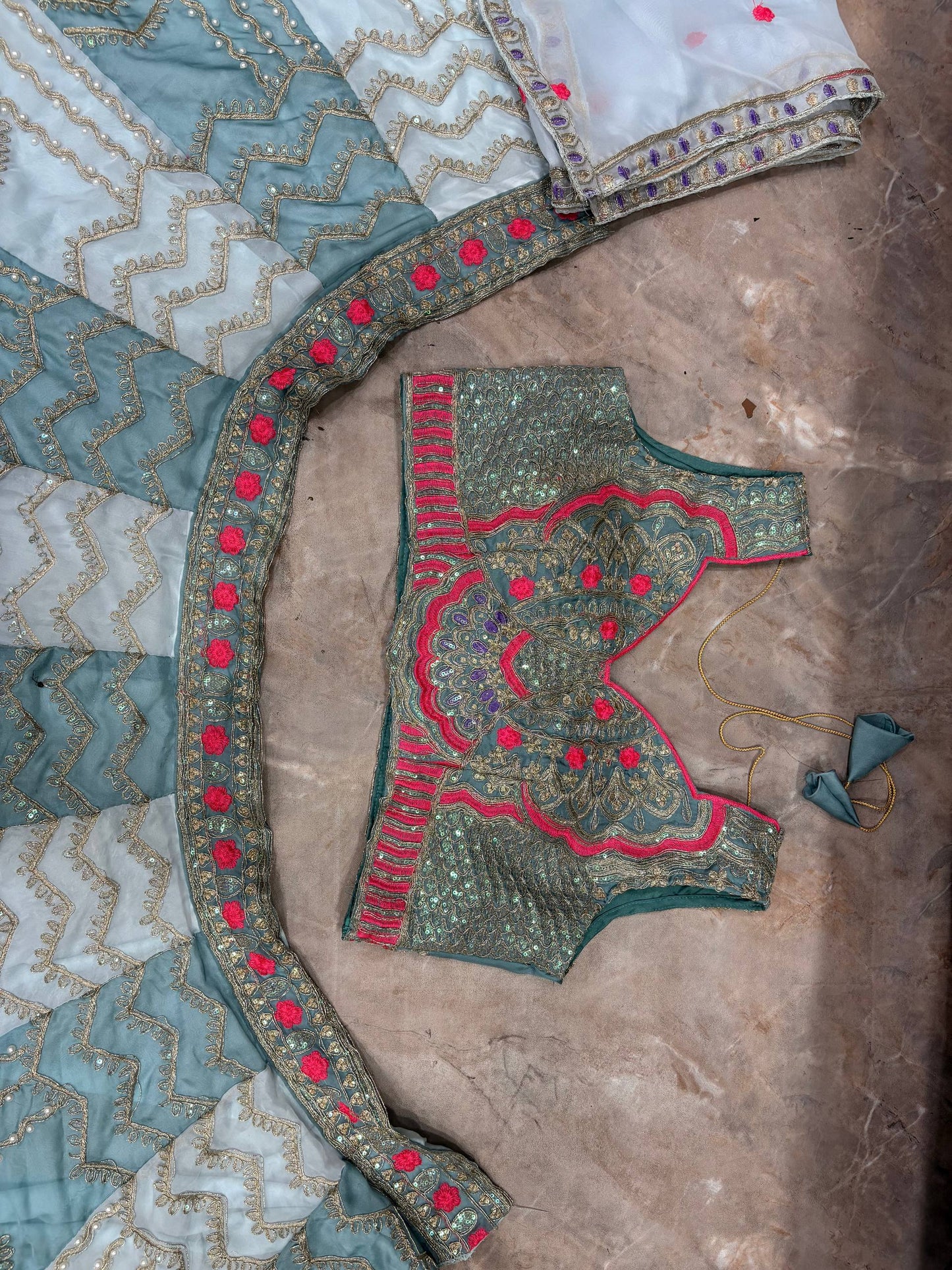 Premium Quality Tabby Silk Coding Sequins Work Lehenga